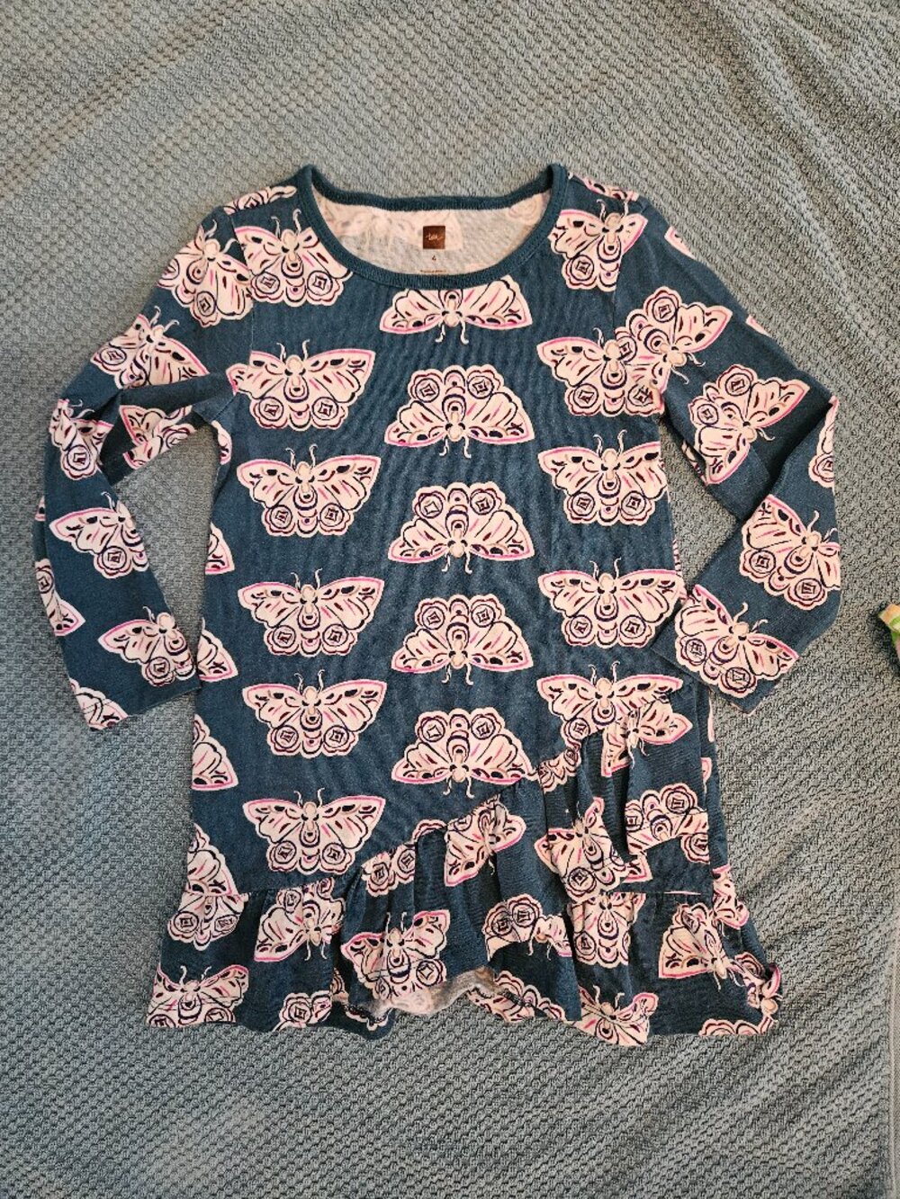 Tea Collection green butterfly tunic size 4 - Picture 1 of 1